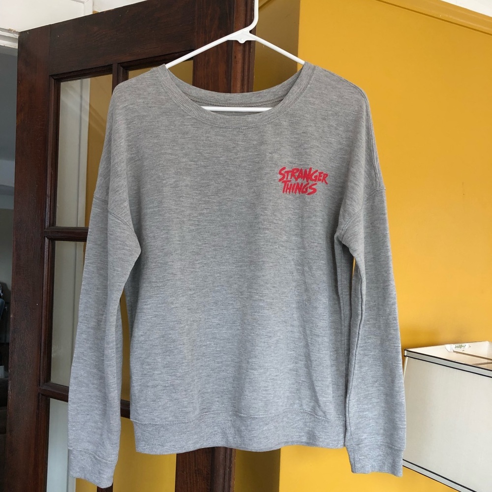 Stranger Things gray long sleeve t-shirt
